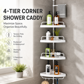4-Layer Bathroom Corner Storage Rack